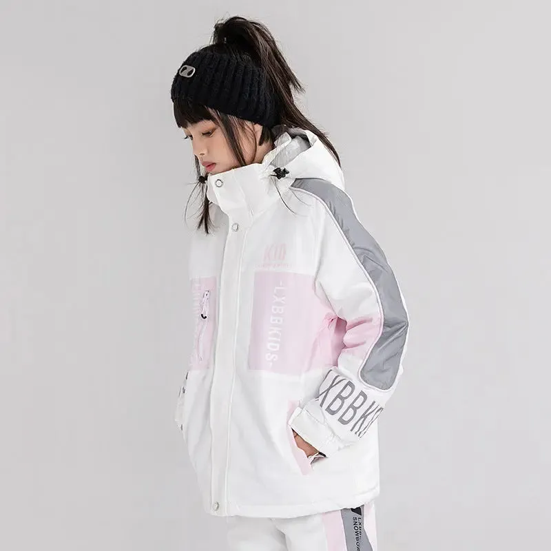 2024 Winter Kids Hooded Insulated Snow Jacket