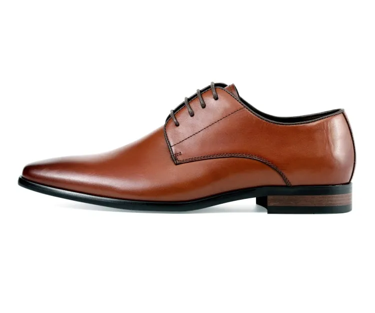 Asher Green Ag610 Tan Men’s Genuine Leather Lace Up Shoes