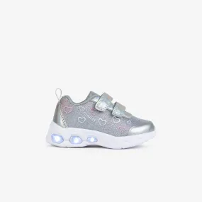 Baby's Silver Sneakers with Lights