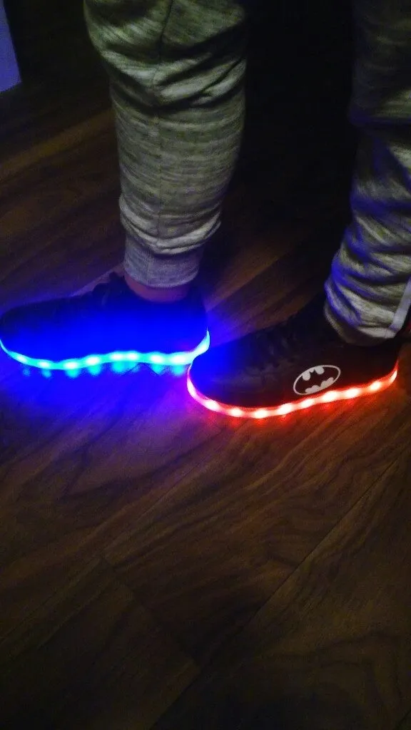 Batman light up shoes Colorful Flashing LED Luminous Shoes Low Top Unisex Shoes