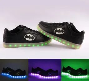 Batman light up shoes Colorful Flashing LED Luminous Shoes Low Top Unisex Shoes