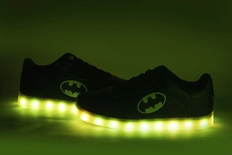 Batman light up shoes Colorful Flashing LED Luminous Shoes Low Top Unisex Shoes