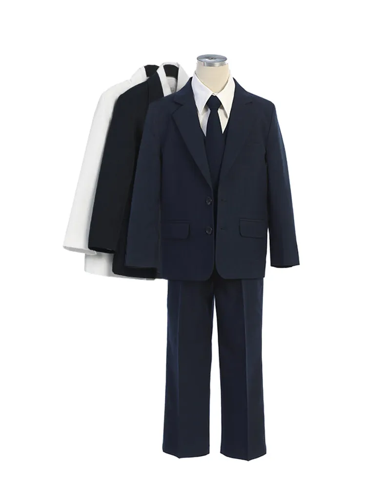 Boys Multi Color Jacket Shirt Vest Tie Pants Slim Fit Suit 6M-20