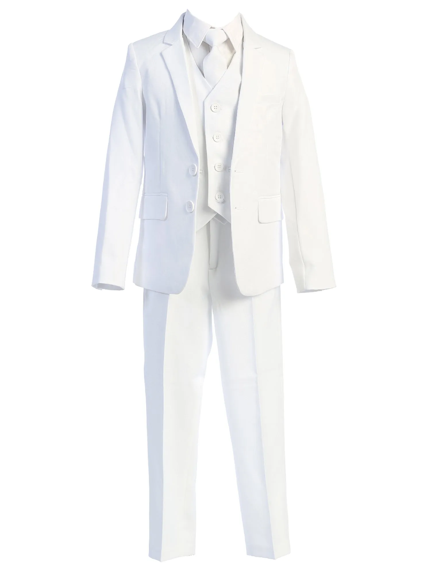 Boys Multi Color Jacket Shirt Vest Tie Pants Slim Fit Suit 6M-20