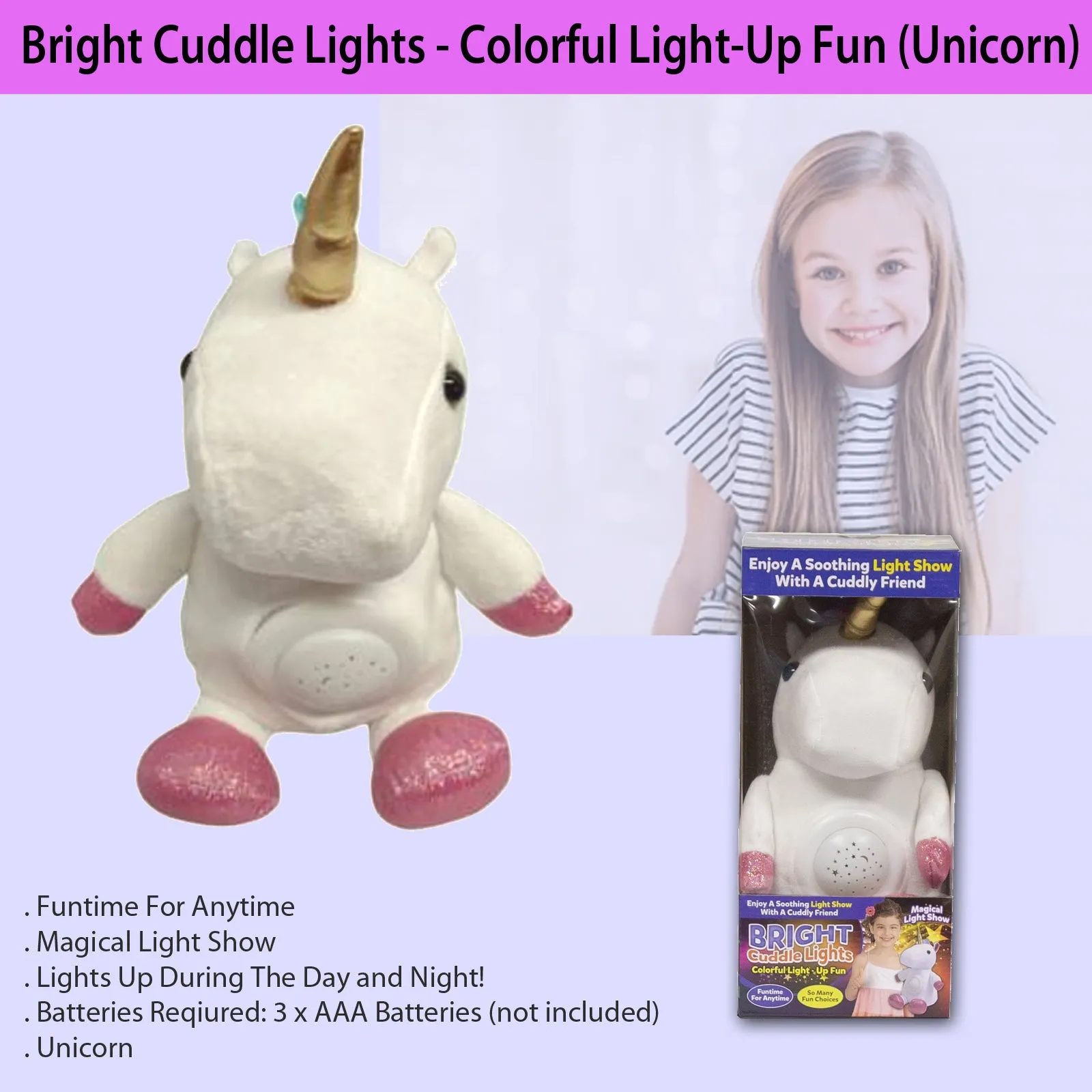 Bright Cuddle Lights - Colorful Light-Up Fun (Unicorn)