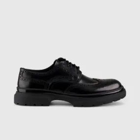 Bulletti Lace Up Chunky Sole Black 8811