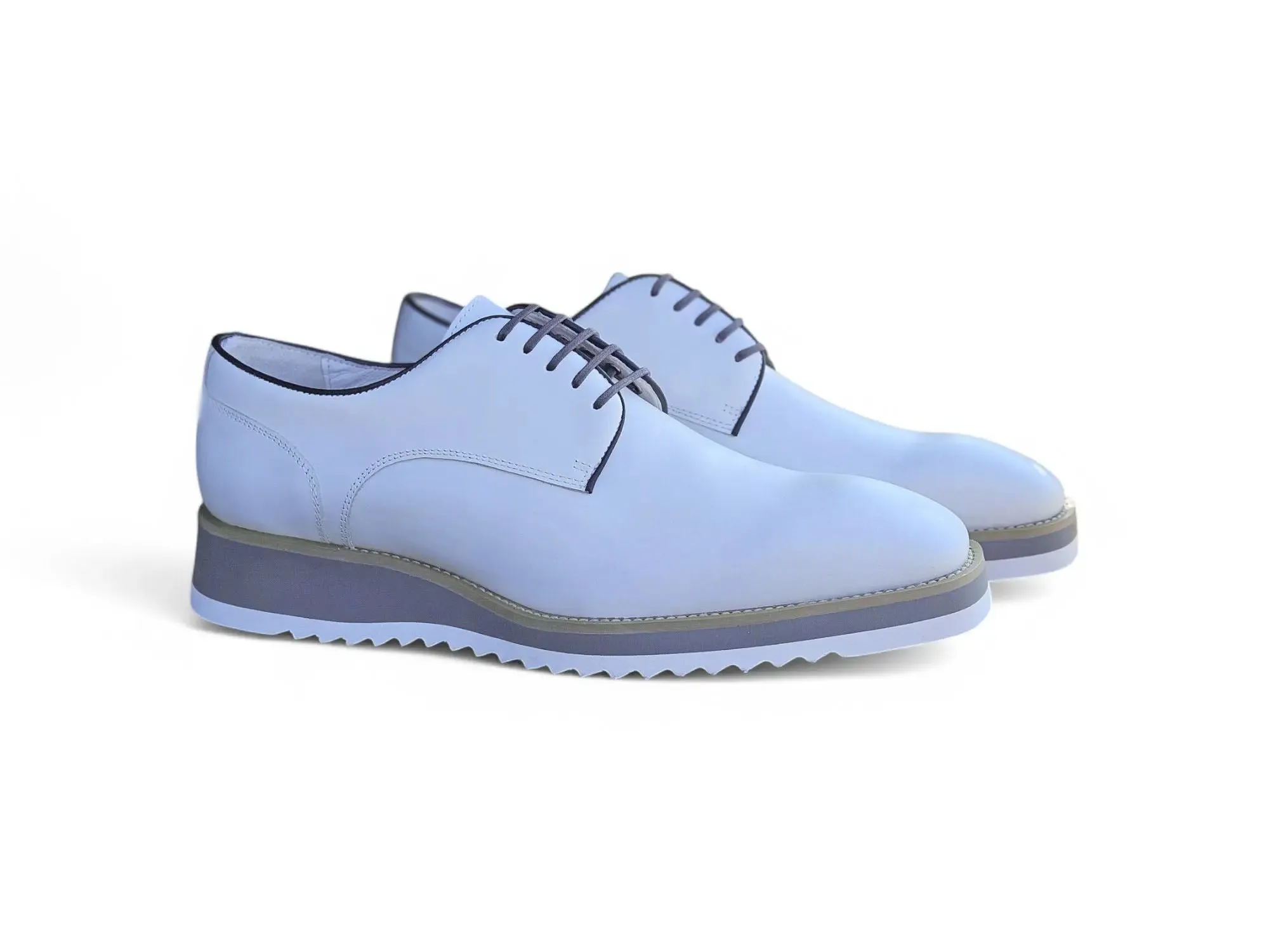 Burnished Lace-up Leather Derby