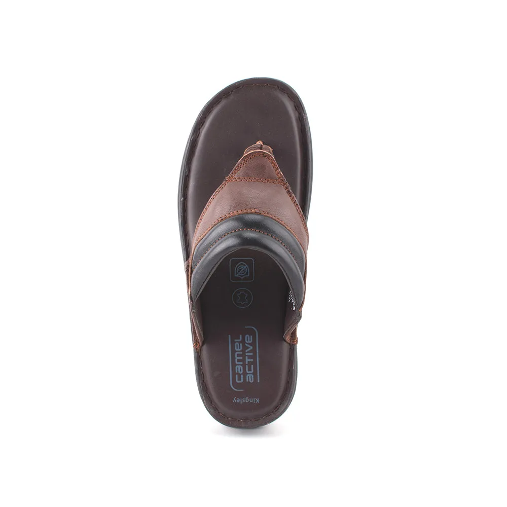camel active Leather Open Toe Sandals Men Brown KINGLEY-892411-FF1SV-3
