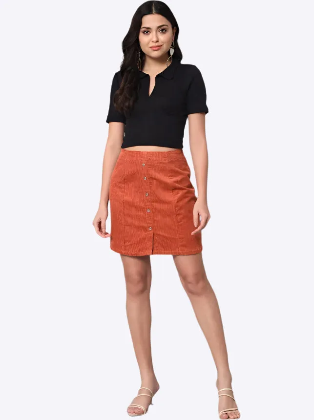 Collared Tie-Dye Crop Top