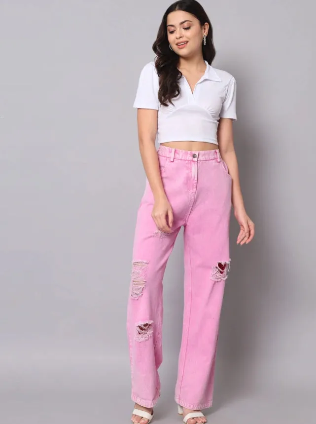Collared Tie-Dye Crop Top