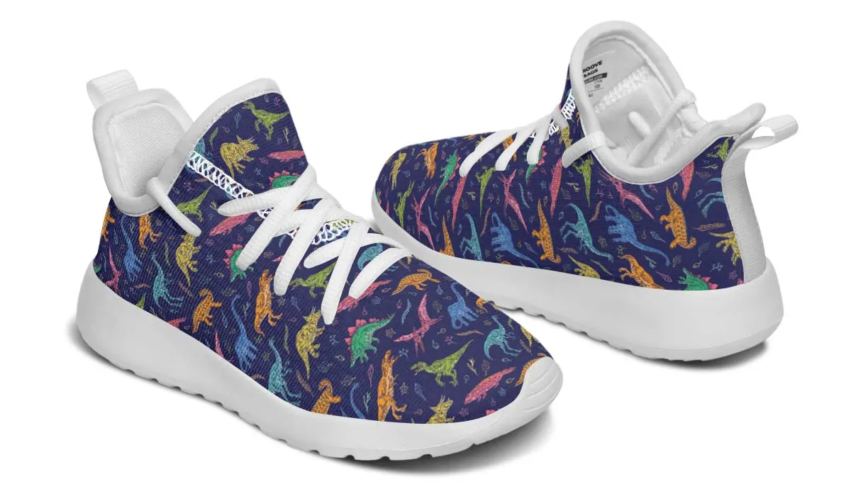Colorful Dinosaurs Kids Sneakers