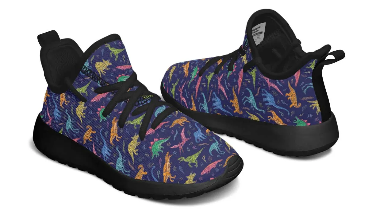 Colorful Dinosaurs Kids Sneakers