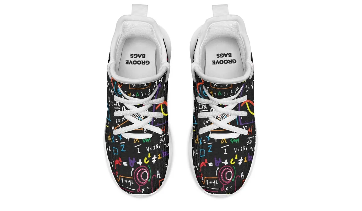 Colorful Math Formula Kids Sneakers