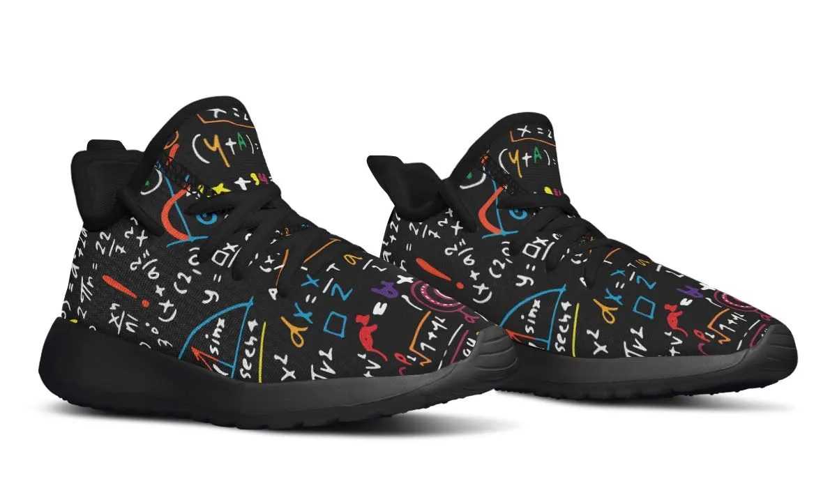 Colorful Math Formula Kids Sneakers