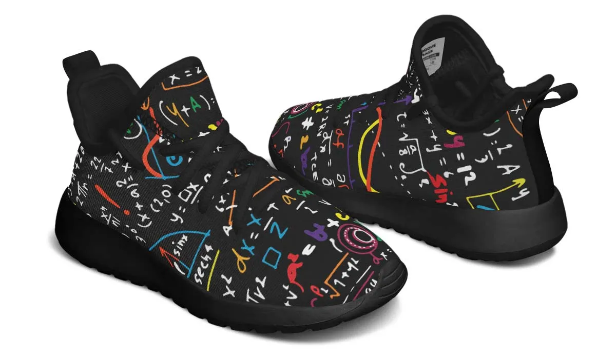 Colorful Math Formula Kids Sneakers