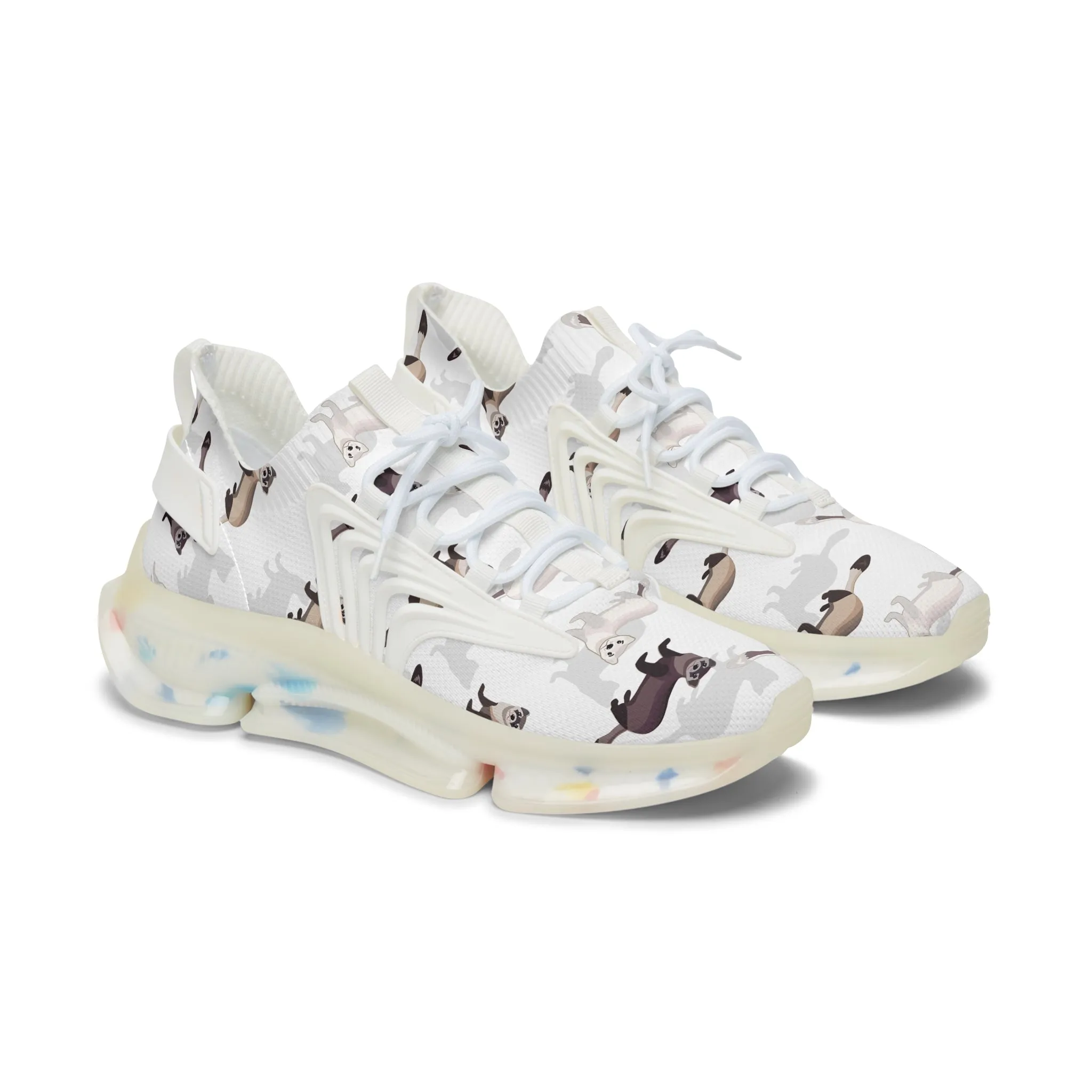 Cute Cat Print Women's Mesh Sneakers for Everyday Comfort
