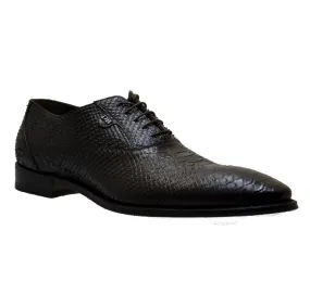 Dino Bigioni Men's Shoes 10755 Brown Leather Print Python Formal Dress Lace up Shoes size 45