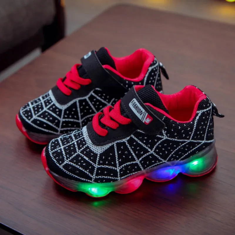 Disney Spiderman Kids Sneakers – Light-Up Breathable Shoes for Boys