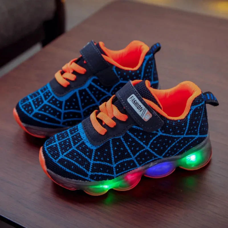 Disney Spiderman Kids Sneakers – Light-Up Breathable Shoes for Boys