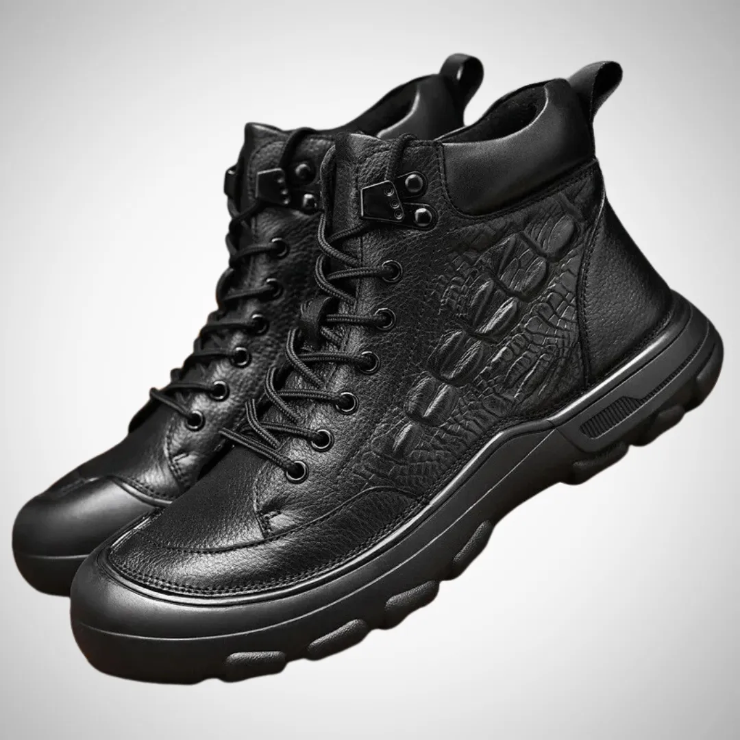 Dorian Elegant Lace-Up Textured Shoes