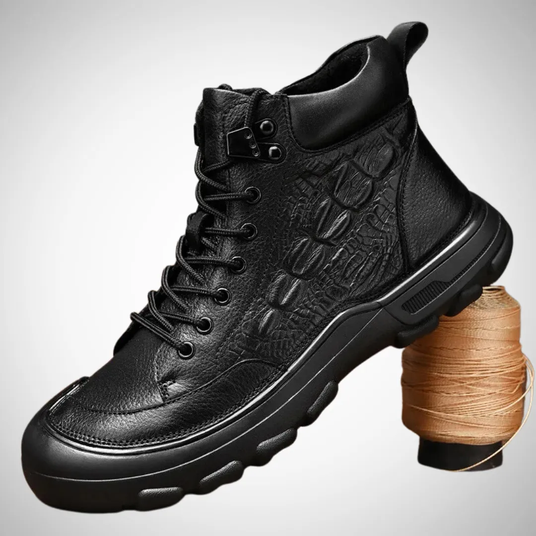 Dorian Elegant Lace-Up Textured Shoes