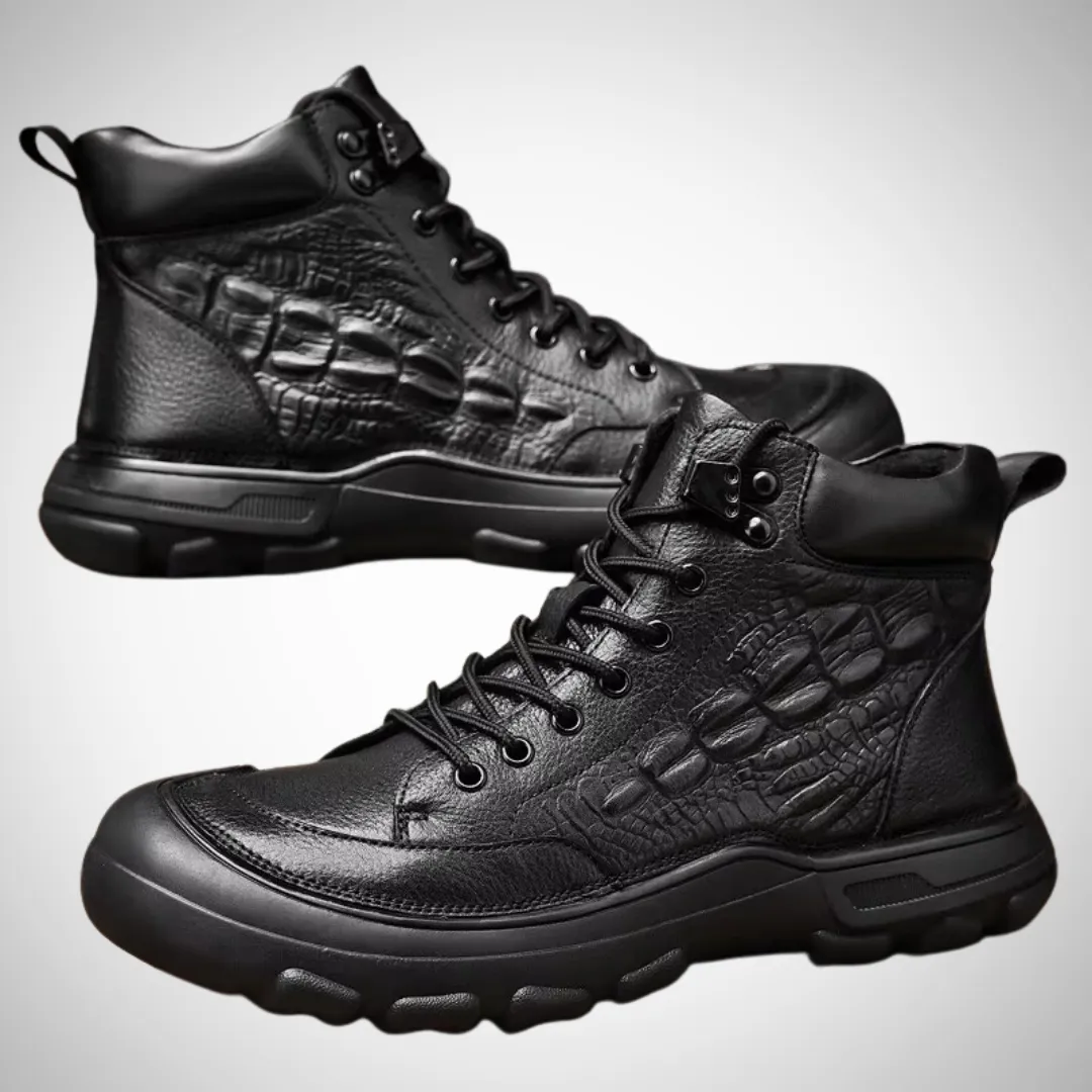 Dorian Elegant Lace-Up Textured Shoes