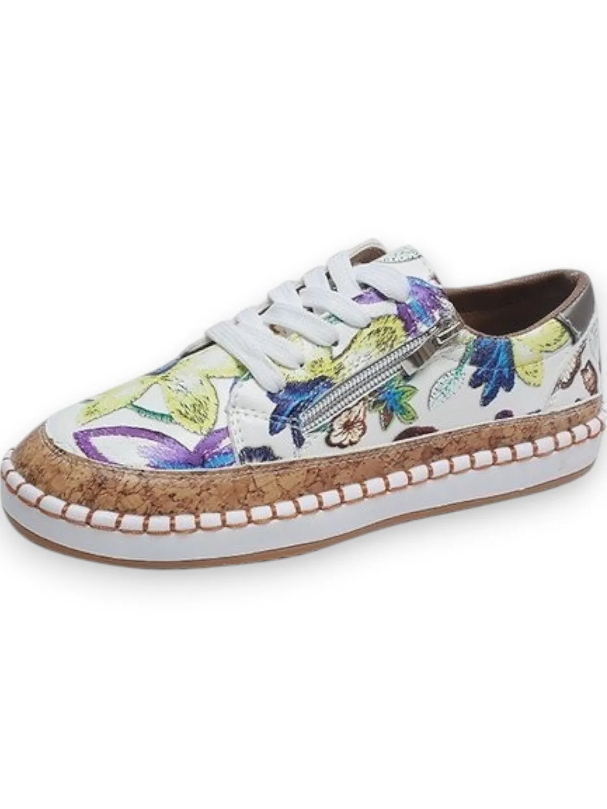 Evy Floral Color Print Sneakers