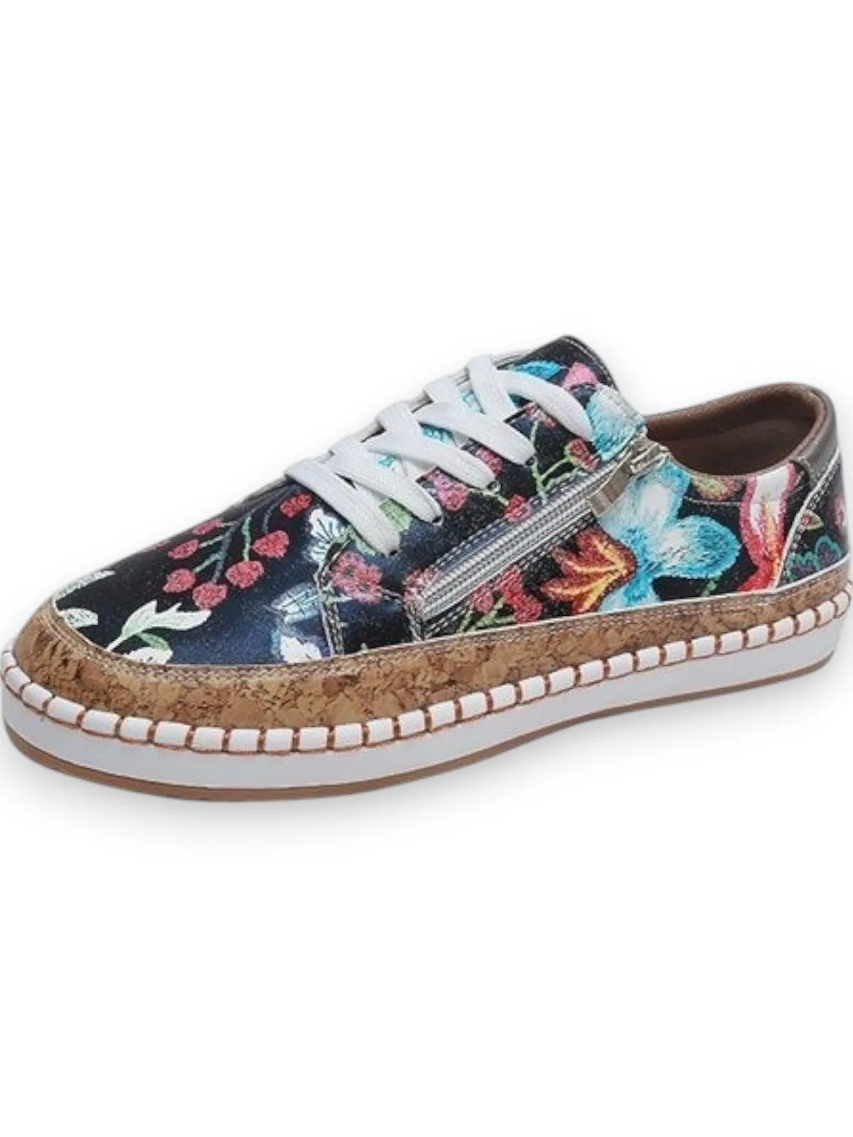 Evy Floral Color Print Sneakers