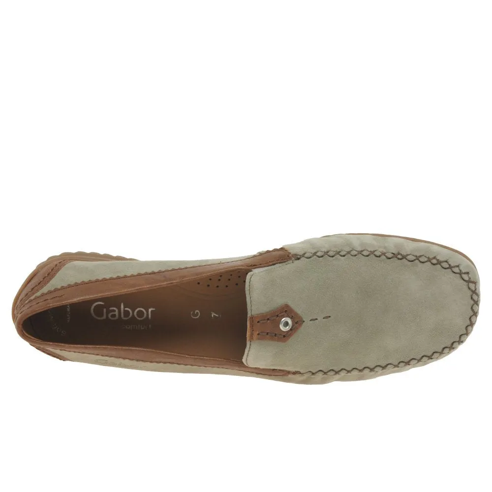 Gabor Slip On Shoe 46.090.11 Schilf Suede/New Whiskey