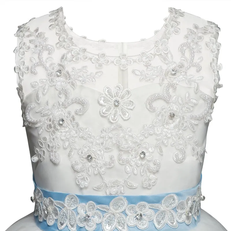 Girls Formal Dresses Long Little Girl Wedding Prom Graduation Ball Gown