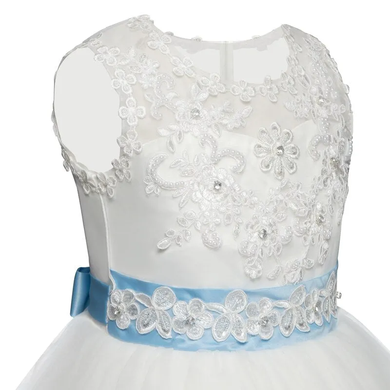 Girls Formal Dresses Long Little Girl Wedding Prom Graduation Ball Gown