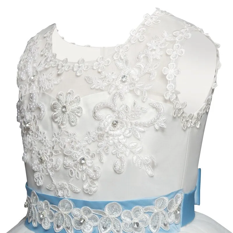 Girls Formal Dresses Long Little Girl Wedding Prom Graduation Ball Gown