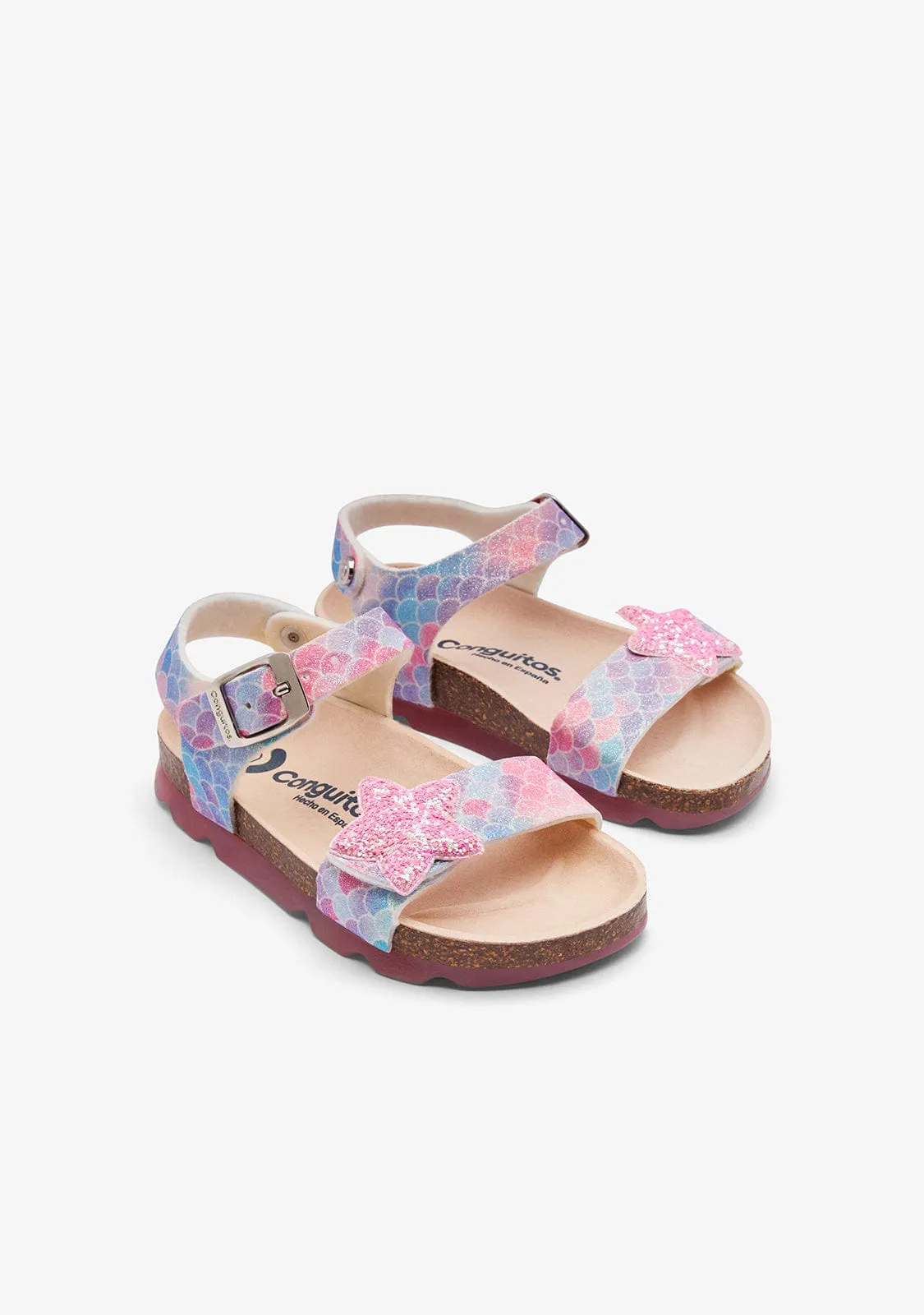 Glitter Stars Buckle Bio Sandals