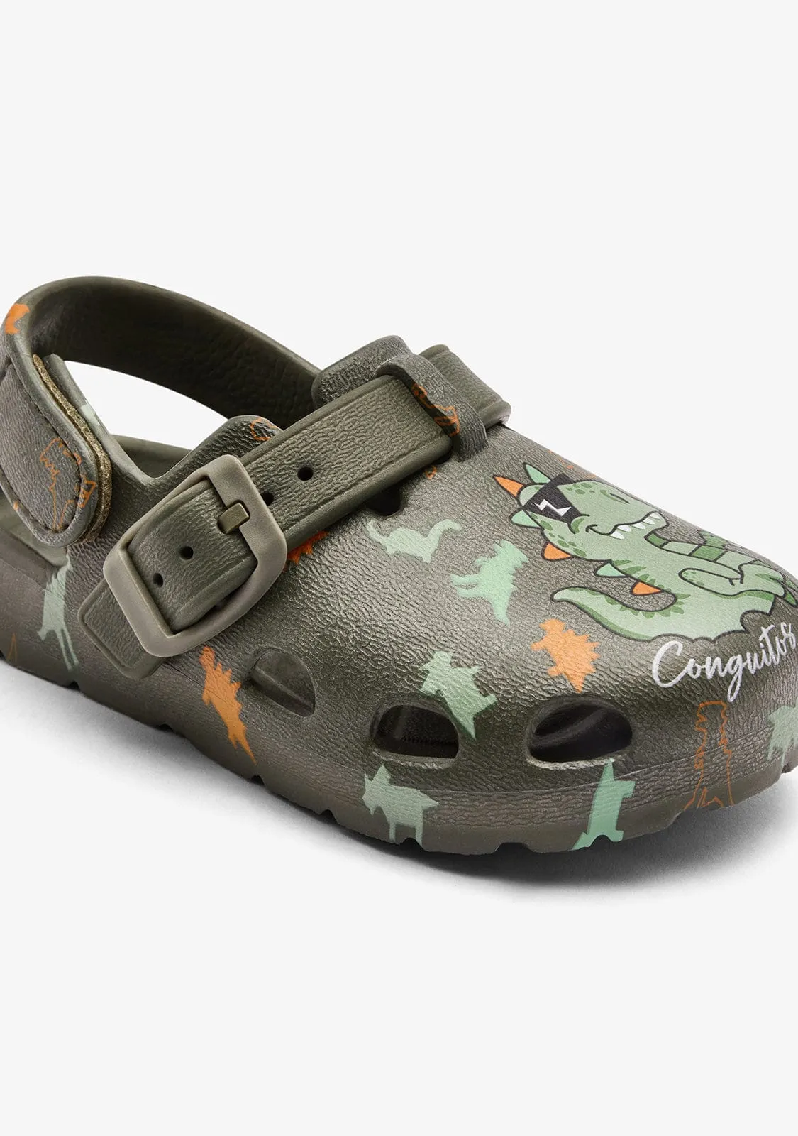 Green Dinosaur Clog
