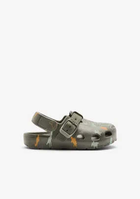 Green Dinosaur Clog