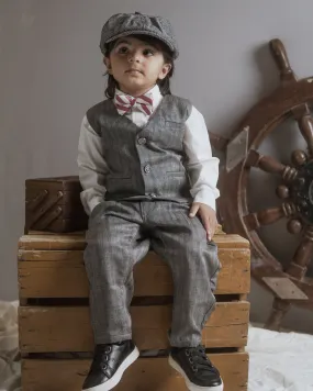 GREY PATTERNED BOYS SUIT