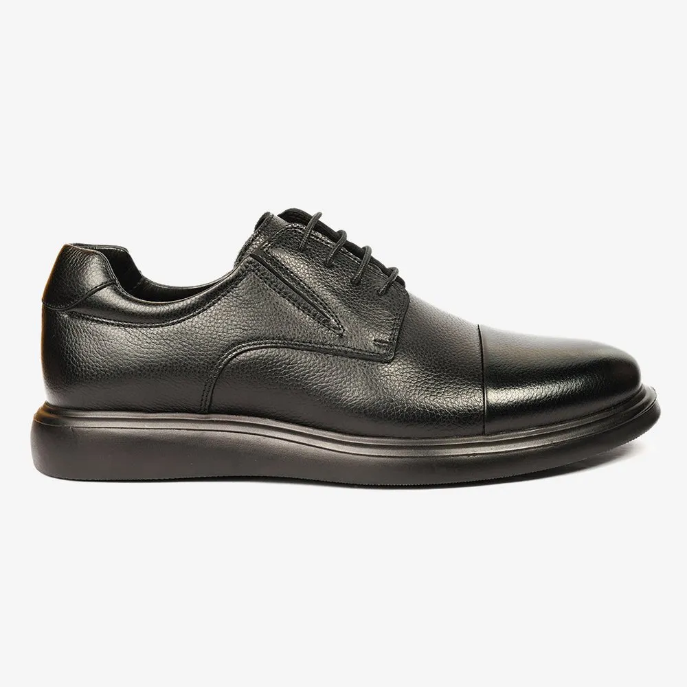 Greyder Men's Leather Formal Shoes in Black