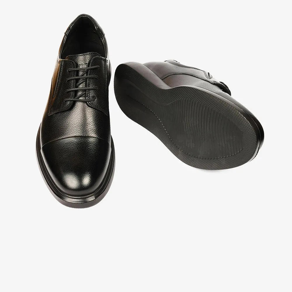 Greyder Men's Leather Formal Shoes in Black