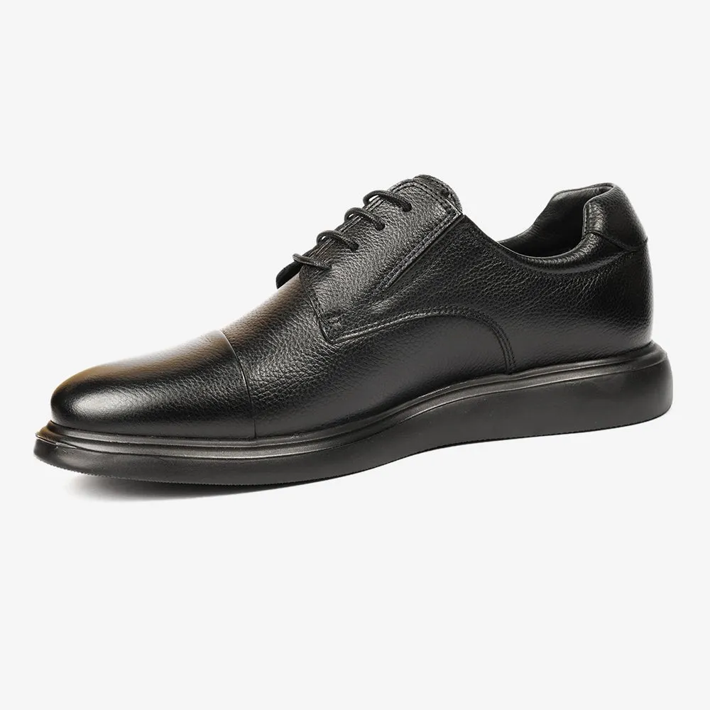 Greyder Men's Leather Formal Shoes in Black