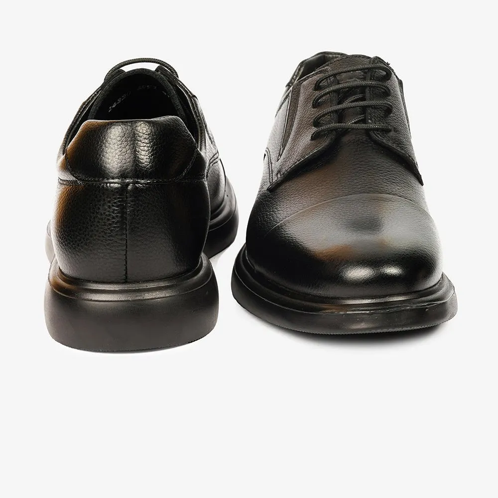 Greyder Men's Leather Formal Shoes in Black
