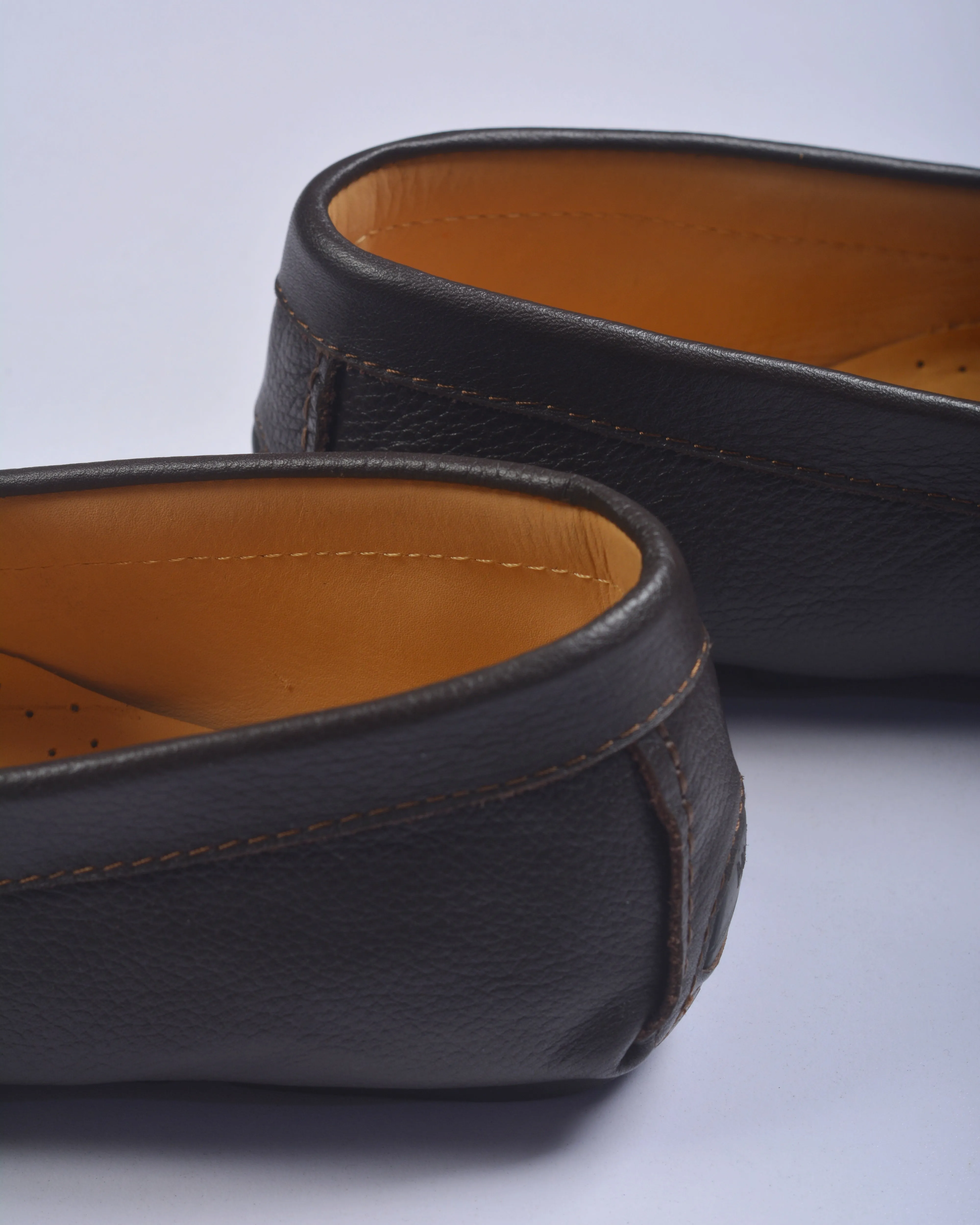 HUGO BOSS SUEDE SLIP-ON MOCCASINS NEW BROWN