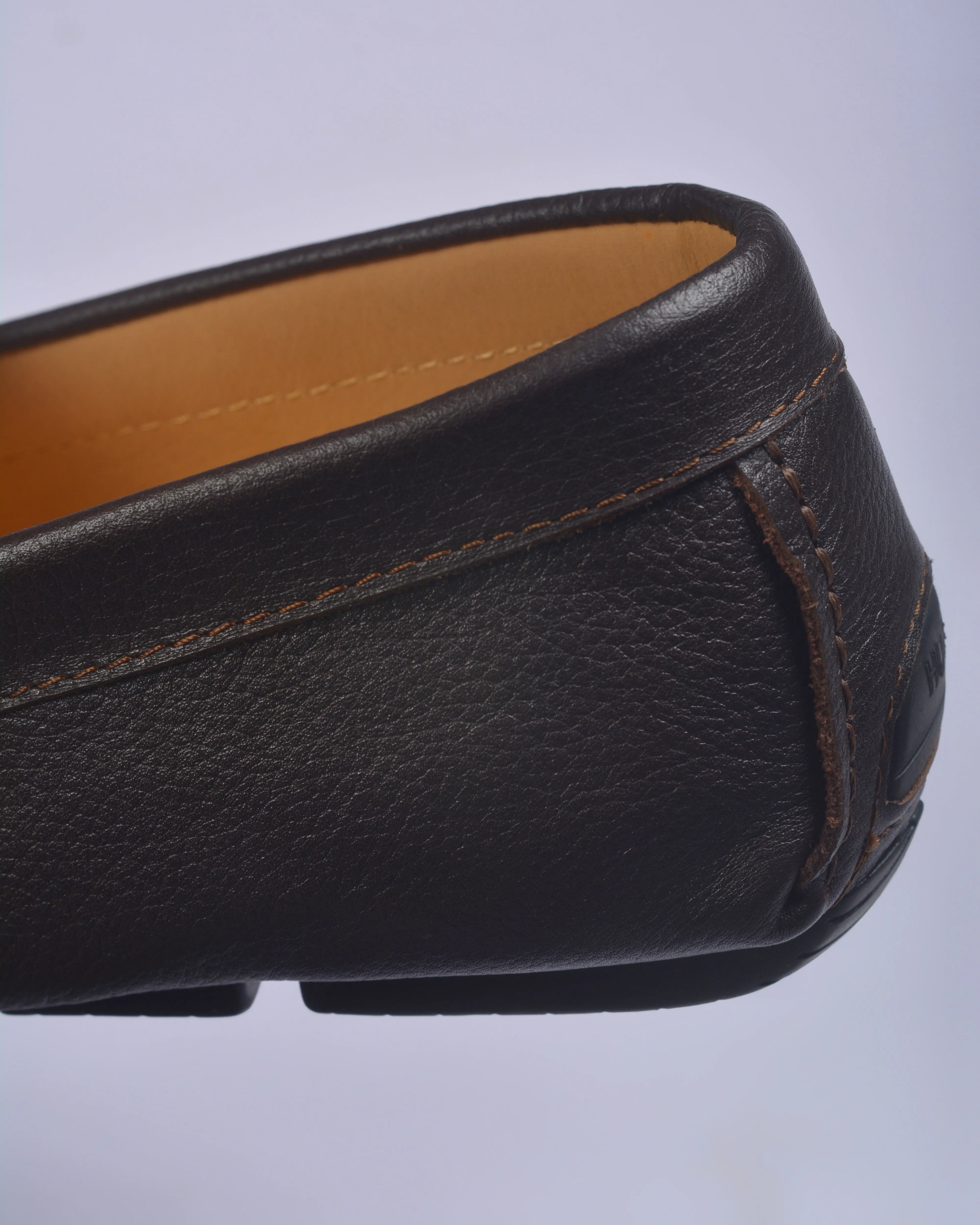 HUGO BOSS SUEDE SLIP-ON MOCCASINS NEW BROWN