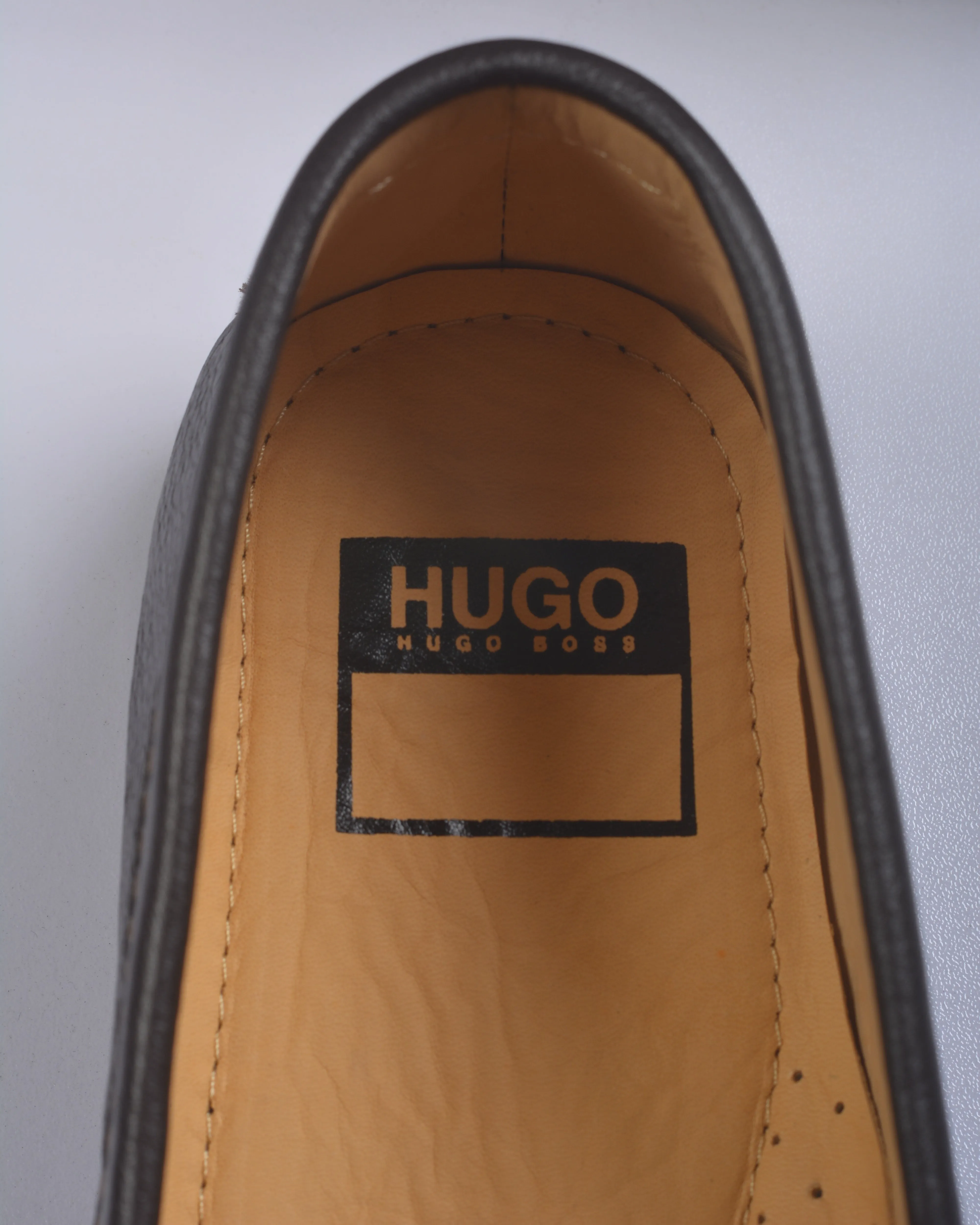 HUGO BOSS SUEDE SLIP-ON MOCCASINS NEW BROWN
