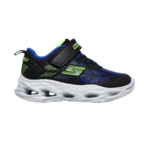 Kids Boys Skechers Vortex - Flash Shoes Black/Blue/Lime