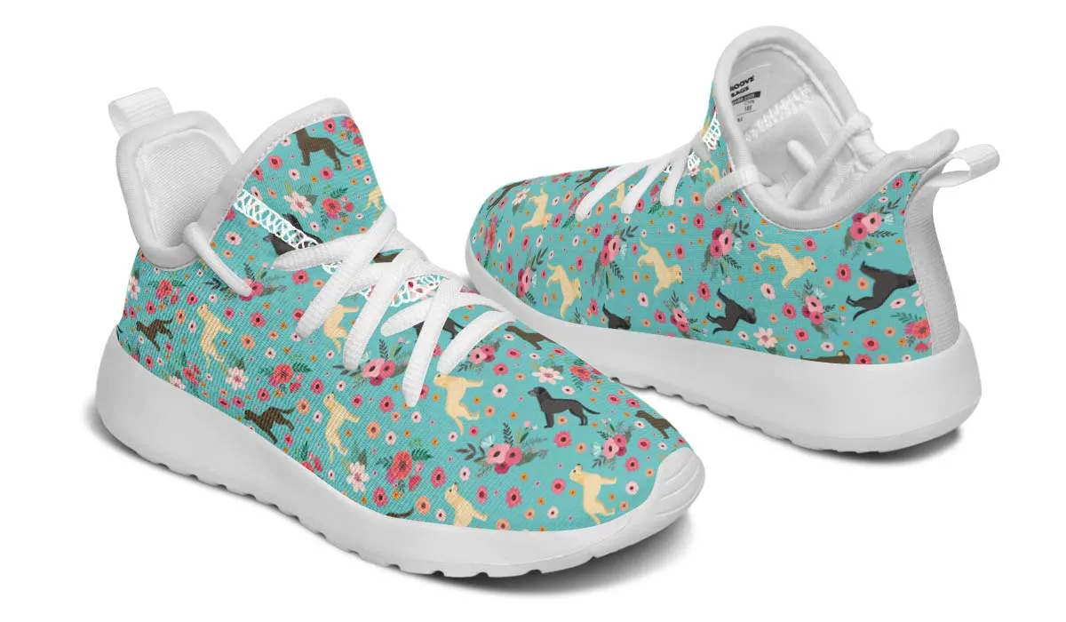 Labrador Retriever Flower Kids Sneakers