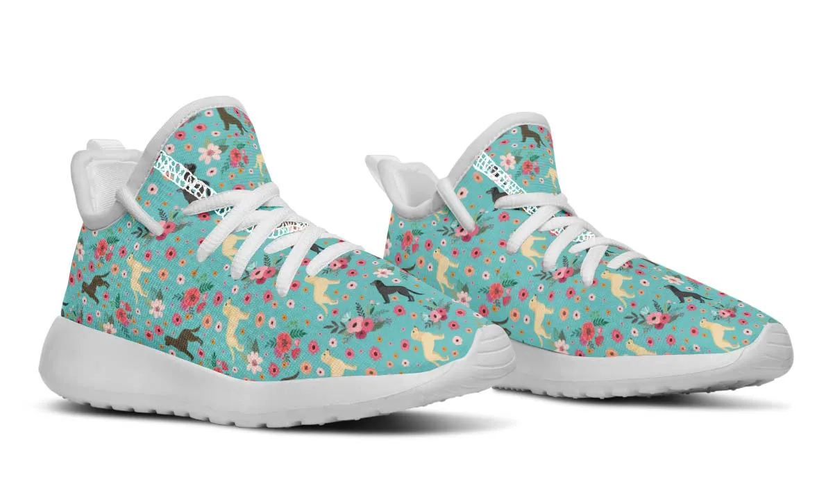 Labrador Retriever Flower Kids Sneakers