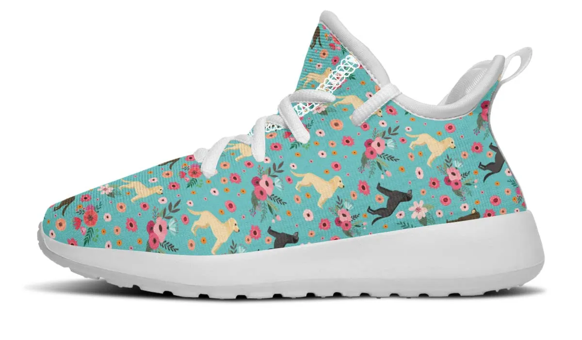 Labrador Retriever Flower Kids Sneakers