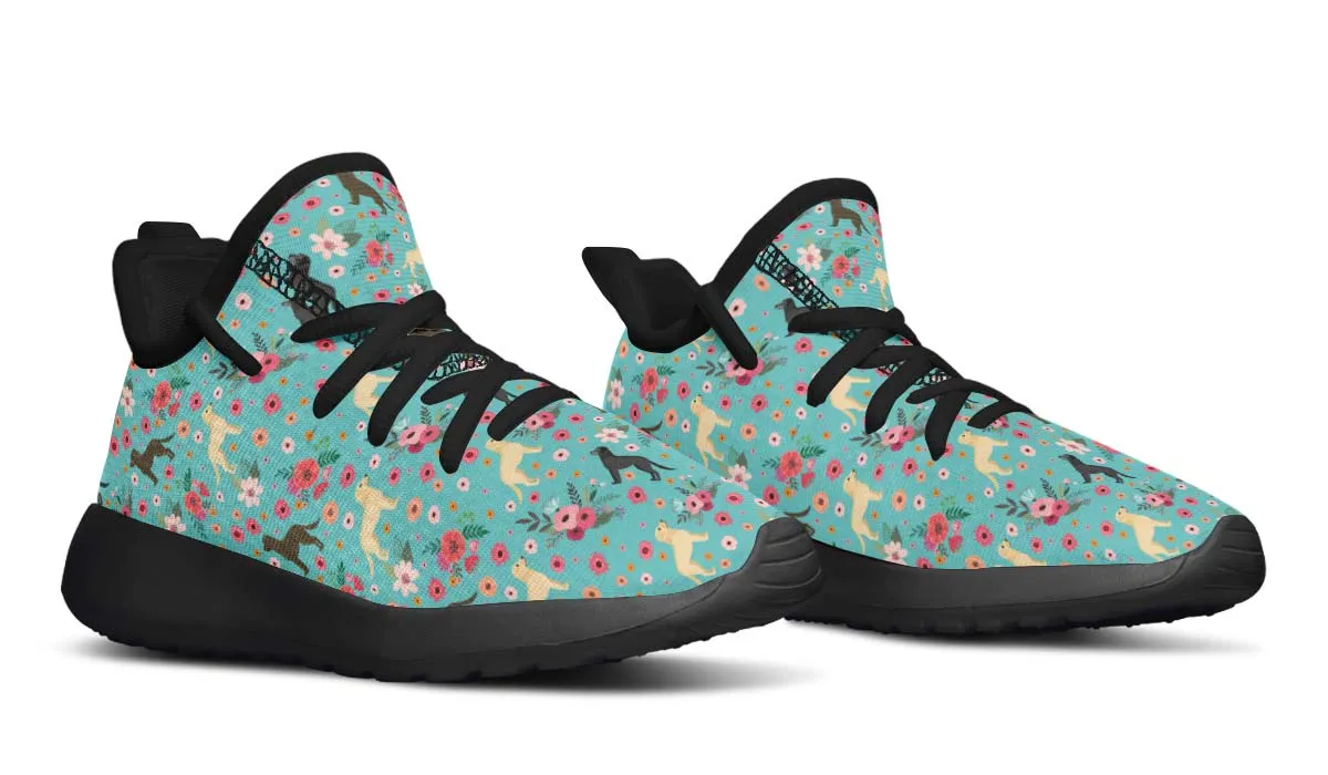 Labrador Retriever Flower Kids Sneakers