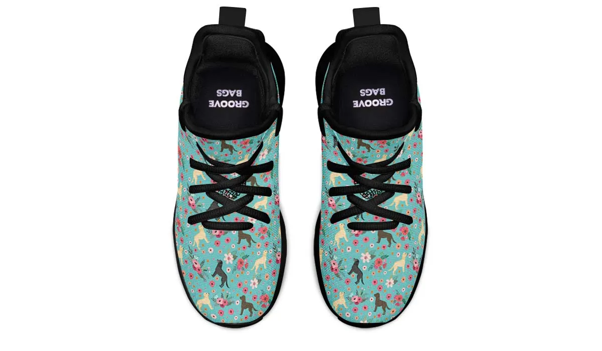 Labrador Retriever Flower Kids Sneakers