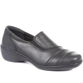 Leather Wider-Fit Slip-On Shoes - HAK2208 / 306 360
